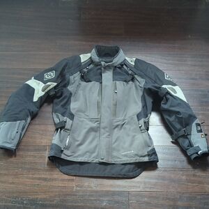 Black and Gray Motorcycle Jacket